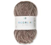 Frida's Wollhaus Rico Design 25 g Ricogurumi Nilli Nilli Chenille Yarn Wool Amigurumi Soft Velvety Knitting Crochet 30 Colours (023 | Nougat)