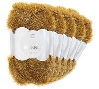 Frida's Wollhaus Rico Design 5 x 50 g Creative Bubble Sponge Yarn, Knitting, Crochet, 57 Colours, 035, Ochre