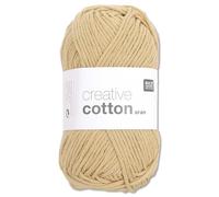 Frida's Wollhaus Rico Design 50 g Creative Cotton Aran Wool Knitting Crochet 63 Colours (24 | Buttercream)