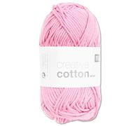 Frida's Wollhaus Rico Design Creative Cotton Aran Knitting Wool 63 Colours (14 | Smoke Pink)