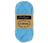 Frida's Wollhaus Scheepjes 50 g Catona 100% Cotton Knitting Crochet Amigurumi 109 Colours (511 | Cornflower)