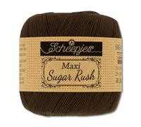 Frida's Wollhaus Scheepjes 50 g Maxi Sugar Rush Crochet Yarn Filet Crochet Cotton 87 Colours (162 | Black Coffee)