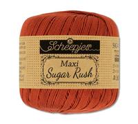 Frida's Wollhaus Scheepjes 50 g Maxi Sugar Rush Crochet Yarn Filet Crochet Cotton 87 Colours (388 | Rust)