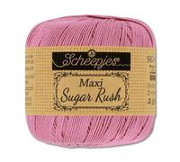 Frida's Wollhaus Scheepjes 50 g Maxi Sugar Rush Crochet Yarn Filet Crochet Cotton 87 Colours (398 | Colonial Rose)