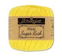 Frida's Wollhaus Scheepjes 50 g Maxi Sugar Rush Crochet Yarn Fillet Crochet Cotton 87 Colours (280 | Lemon)