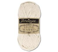 Frida's Wollhaus Scheepjes 50 g Stone Washed Knitting Crochet Silky Soft Wool Yarn 36 Colours (801 | Moon Stone)