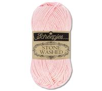 Frida's Wollhaus Scheepjes 50 g Stone Washed Knitting Crochet Silky Soft Wool Yarn 36 Colours (820, Rose Quartz)