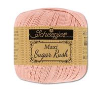 Frida's Wollhaus Scheepjes 50g (1.76 oz) Maxi Sugar Rush Crochet Yarn Filet Crochet Cotton 87 Colours (408 | Old Pink)