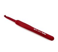 Frida's Wollhaus Tulip Etimo Red Crochet Hook with Comfort Grip Smooth Hook Tip Easy Grip 15 Sizes (6.0mm)