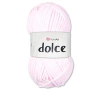 Frida's Wollhaus YarnArt 100 g Dolce Chenille Wool Yarn Knitting Crochet Amigurumi 64 Colours (781 | Light Pink)