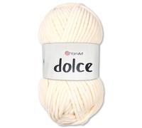 Frida's Wollhaus YarnArt 100g Dolce Chenille Wool Yarn Knitting Crochet Amigurumi 64 Colours (783 | Light Yellow)