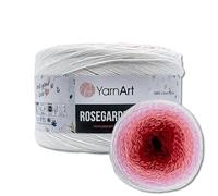 Frida's Wollhaus YarnArt 250 g = 1000 m Rosegarden Bobbel Gradient Yarn Wool 26 Colours (304 | White/Pink/Dark Red)
