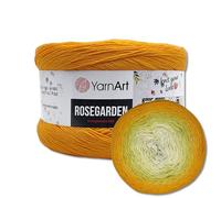 Frida's Wollhaus YarnArt 250 g = 1000 m Rosegarden Bobbel Gradient Yarn Wool 26 Colours (309 | Dark Yellow/Yellow/Light Yellow)