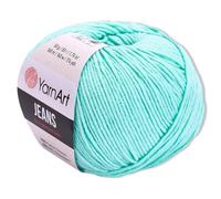 Frida's Wollhaus YarnArt 50 g Jeans Knitting Crochet Amigurumi Baby Wool Pastel Colors 63 Colors (76, Light Turquoise)