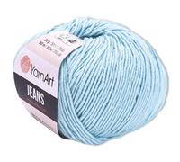 Frida's Wollhaus YarnArt 50 g Jeans Knitting Crochet Amigurumi Baby Wool Pastel Colors 63 Colours (75, Light Blue)