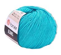 Frida's Wollhaus YarnArt 50 g Jeans Knitting Crochet Amigurumi Baby Yarn Pastel Colors 63 Colors (33, Aqua Blue)