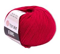 Frida's Wollhaus YarnArt Amigurumi Baby Yarn - 50g - Denim - Knitting and Crochet - Pastel Colors - 63 colors (51, cherry red)