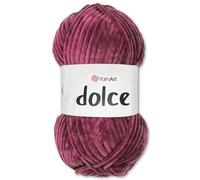 Frida's Wollhaus YarnArt Dolce Chenille Yarn for Knitting, Crochet and Amigurumi - 100g - 64 Colors (766) - Orchid