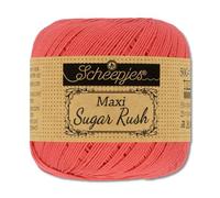 Frida's Wool House Scheepjes 50 g Maxi Sugar Rush Crochet Yarn Filet Crochet Cotton 87 Colours (252 | Watermelon)
