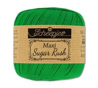 Frida's Wool House Scheepjes 50 g Maxi Sugar Rush Crochet Yarn Filet Crochet Cotton 87 Colours (606 | Grass Green)