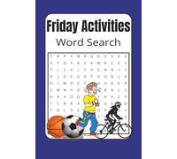 Friday Activities Word Search: Friday Activities Word Search puzzles with easy to read print about Activities, Friday, Hanging out with Friends and ... gift for vacations, Holidays and Relaxation
