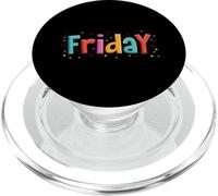 Friday Day Of The Week Text Doodle Funny Friday PopSockets PopGrip for MagSafe