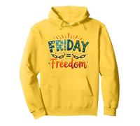 Friday = Freedom: Celebrate Weekend Liberation Pullover Hoodie, Adult Unisex, Lemon, L