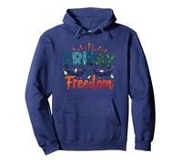 Friday = Freedom: Celebrate Weekend Liberation Pullover Hoodie, Adult Unisex, Navy, L