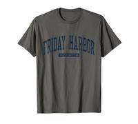 Friday Harbor Washington WA College University Style Blue T-Shirt