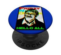 Friday Night Dinner Jim Hello Pop Art Glitch Retro Stencil PopSockets Adhesive PopGrip