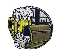 Friday Night Iron-on Patch | Beer Embroidery Patch, Dice Iron on Patches, Drinking Badges Finally Home