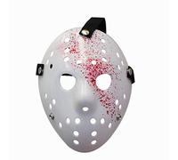 Friday NO.13 Jason Voorhees Freddy Hockey 100g Halloween Mask (White with Blood)
