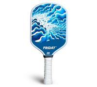Friday Pickleball Paddle, Durable Carbon Fiber, Thermoformed Unibody Design, Honeycomb Core, Tennis-Style Grip, Forgiving Sweet Spot, Gritty Surface for Spin (One Pack, Sea Salt)