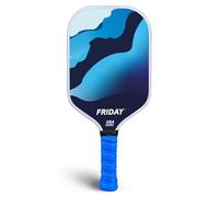 Friday Pickleball Paddle, USA Pickleball Approved, Durable Carbon Fiber, Thermoformed Unibody Design, Honeycomb Core, Gritty Surface for Spin (Polar Plunge, 1 Paddle)
