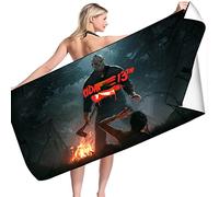 Friday The 13 Beach Towel Large 100 x 200 cm XXL Microfibre Bath Towel Large Microfibre Towels Lightweight and Quick Drying (A03.80 x 160 cm)
