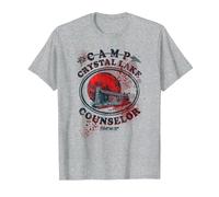 Friday The 13th Camp Counselor Victim T-Shirt, Men, Heather Grey, X-Large