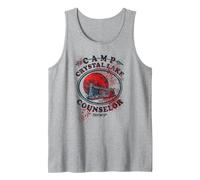 Friday The 13th Camp Counselor Victim Tank Top, Men, Heather Grey, XX-Large