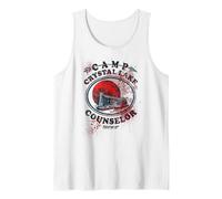 Friday The 13th Camp Counselor Victim Tank Top, Men, White, X-Large