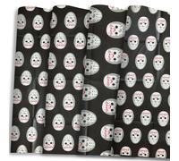 Friday the 13th Featuring Jason Voorhees Wrapping Paper - 12 Sheets - 20" x 30" - Festive Holiday and All Year Round Gift Wrap by Silver Buffalo
