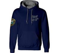 Friday the 13th Hoodie Mens Jason Voorhees Hooded Sweatshirt Blue Large