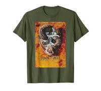 Friday The 13th Jason Goes to Hell T-Shirt, Men, Olive Green, Medium
