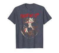 Friday The 13th Jason Rough Mask T-Shirt, Men, Heather Blue, Large