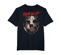 Friday The 13th Jason Rough Mask T-Shirt, Men's Big and Tall, Black, 6X Tall