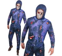 Friday The 13th Jason Voorhees Boiler Suit Costume Official Mens Halloween Fancy