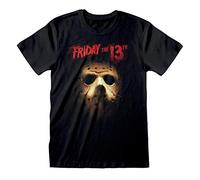 Friday the 13th Mask Adults Black T-Shirt - XX Large