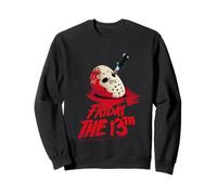 Friday The 13th Mask Blood Halloween Design Sweatshirt