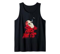 Friday The 13th Mask Blood Halloween Design Tank Top