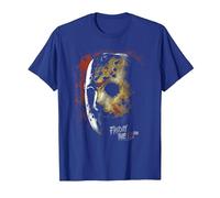 Friday The 13Th Mask of Death T-Shirt, Men, Royal Blue, 3X-Large