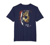 Friday The 13Th Mask of Death T-Shirt, Men's Big and Tall, Navy Blue, 6X Tall