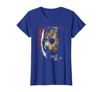 Friday The 13Th Mask of Death T-Shirt, Women, Royal Blue, Large